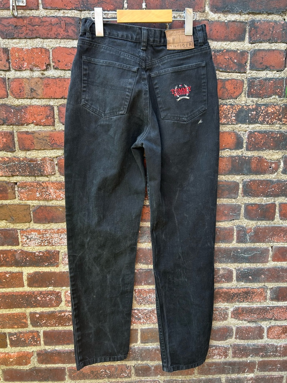Vintage 1980s Tommy Hilfiger Black Cotton Denim Jeans - 4